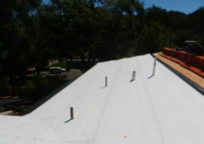 White roof with pipes